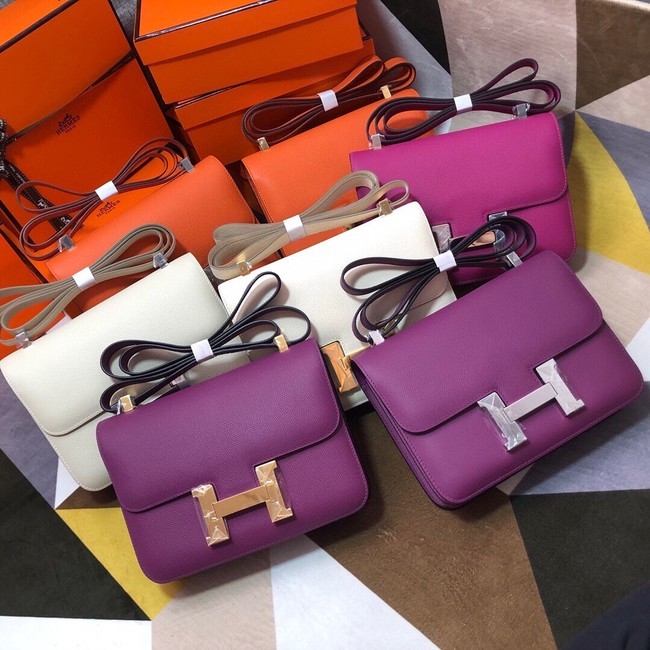 Top Hermes Original Espom Leather Constance Bag 5333 purple Tl276eo14