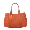 AAA 1:1 Hermes Tote Bag Canvas & Leather H1035 Orange Tl1712vi59