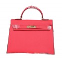 AAA Replica Hermes Kelly 32cm Shoulder Bags Grained Leather Red Tl1435Oy84