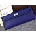 AAAAA Hermes Kelly 31cm Clutch Epsom Leather KL31 Blue Tl1083aM93
