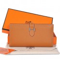 AAAAA Imitation Hermes Bearn Wallet Original Smooth Leather Camel Tl2287Sy67