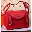 AAAAA Imitation Hermes Lindy 30CM Leather Shoulder Bag H0881 Red Tl961oT91