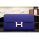 Best Quality Hermes Constance Long Wallets Original Leather HA909 Dark Blue Tl2139xb51