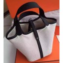 Cheap Fake Hermes Picotin Lock 18cm Bag Canvas HPL8618T Black Tl1015BC48