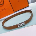 Copy Hermes Leather Belt 24MM 26996 Tl3422Zn71