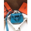 Copy Hermes Original Halzan mini bag H069523 bleu zanzibar Tl720Ey31