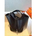 Copy Hermes Picotin Lock 22cm Bags Litchi Leather HPT22 Black Tl1232Zn71