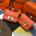 Fake 1:1 Hermes Original Espom Leather Constance Bag 5333 orange Tl293YK70