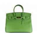 Fake Hermes Birkin 35CM Tote Bag Green Clemence Leather H6089 Gold Tl1887lF58