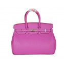 Fake Hermes Birkin 35CM Tote Bag Lavender Original Grainy Leather H35 Silver Tl1679Hj78