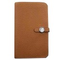 Fake Hermes Compact Passport Holder Original Leather Wallet Wheat Tl2170tu77