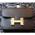 Fake Hermes Constance Bag Litchi Leather H9998 Black Tl1157lF58