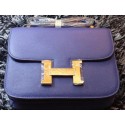 Fake Hermes Constance Bag Litchi Leather H9998 Royal Tl1159GR32