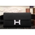 Fake Hermes Constance Long Wallets Original Leather HA909 Black Tl2138bz90