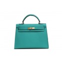 Fake Hermes Kelly 32cm Shoulder Bag Light Green Saffiano Leather K32 Gold Tl1801uQ71