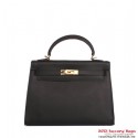 Fake Hermes Kelly 32cm Top Handle Bag Black Togo Leather Gold Tl1910kw88