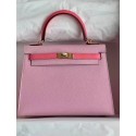 Fake Hermes Original Epsom Leather KEL2578 pink&rose Tl345tu77