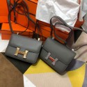 Fake Hermes Original Espom Leather Constance Bag 5333 dark gray Tl279eZ32