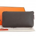 Fake Hermes Zipper Wallet Original Leather A309 Brown Tl2252lF58