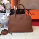Fashion Hermes Bolide Original Leather Tote Bag B1007 Coffee Tl845Of26