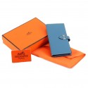 Hermes Bearn Japonaise Bi-Fold A208 Blue Tl2339oK58
