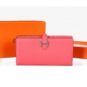Hermes Bearn Japonaise Bi-Fold Wallet Original Leather A1018 Pink Tl2187Yr55