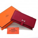 Hermes Bearn Japonaise Bi-Fold Wallet Original Leather A208 Burgundy Tl2189VI95