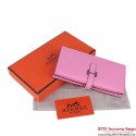 Hermes Bearn Japonaise Clemence Leather Wallet H005 Pink Tl2278iv85