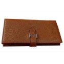Hermes Bearn Japonaise Grainy Leather Wallet H8622W Wheat Tl2154Xr72