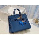 Hermes Birkin 25CM Togo Bag Original Leather H25E Dark Blue Tl401Cw85