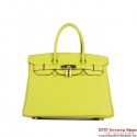 Hermes Birkin 30CM Tote Bags Lemon Clemence Leather Gold Tl1876RX32