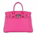 Hermes Birkin 30CM Tote Bags Light Rosy Grainy Leather Silver Tl1584yC28
