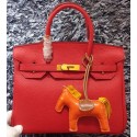 Hermes Birkin 30CM Tote Bags Litchi Leather H30LI Red Tl1219yC28