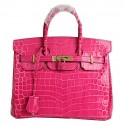 Hermes Birkin 30CM Tote Bags Peach Croco Leather Gold Tl1624Yv36