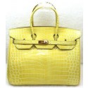 Hermes Birkin 35CM Tote Bag Croco Leather H35CO Yellow Tl1131Cw85