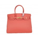 Hermes Birkin 35CM Tote Bag Light Red Clemence Leather H35 Gold Tl1782wv88