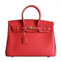 Hermes Birkin 35CM Tote Bag Red Clemence Leather H6089 Gold Tl1799DI37