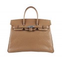 Hermes Birkin 35CM Tote Bags Apricot Ostrich Leather H6089 Silver Tl1428JD28