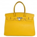 Hermes Birkin 35CM Tote Bags Smooth Togo Leather Turkey Yellow Silver Tl1941Va47