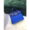 Hermes Birkin Bag Original Leather crocodile togo HBK2530 Electro optic blue Tl486xa43
