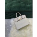 Hermes Birkin Bag Original Leather crocodile togo HBK2530 light grey&white Tl489yC28