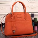 Hermes Bolide 37CM Calfskin Leather Tote Bag B1004 Orange Tl1078io33