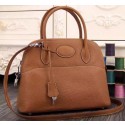Hermes Bolide 37CM Calfskin Leather Tote Bag B1004 Wheat Tl1068qB82