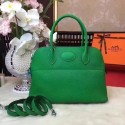 Hermes Bolide Original Leather Tote Bag B1007 Green Tl849Oj66