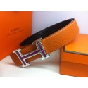Hermes Calf Leather Purple Diamond Belt HB119 Camel Silver Tl3814Yv36