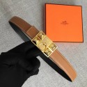 Hermes Collier de Chien belt buckle & Reversible leather strap 24 mm H0521 brown Tl3479Hn31
