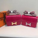 Hermes Constance Bag Croco Leather H9978C Rose Tl872bW68