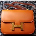 Hermes Constance Bag Smooth Leather H9998S Orange Tl1151JD63