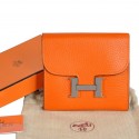 Hermes Constance Wallets Togo Leather A608 Orange Tl2315lu18