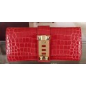 Hermes Croco Leather Clutch H88017 Red Tl1028pk20